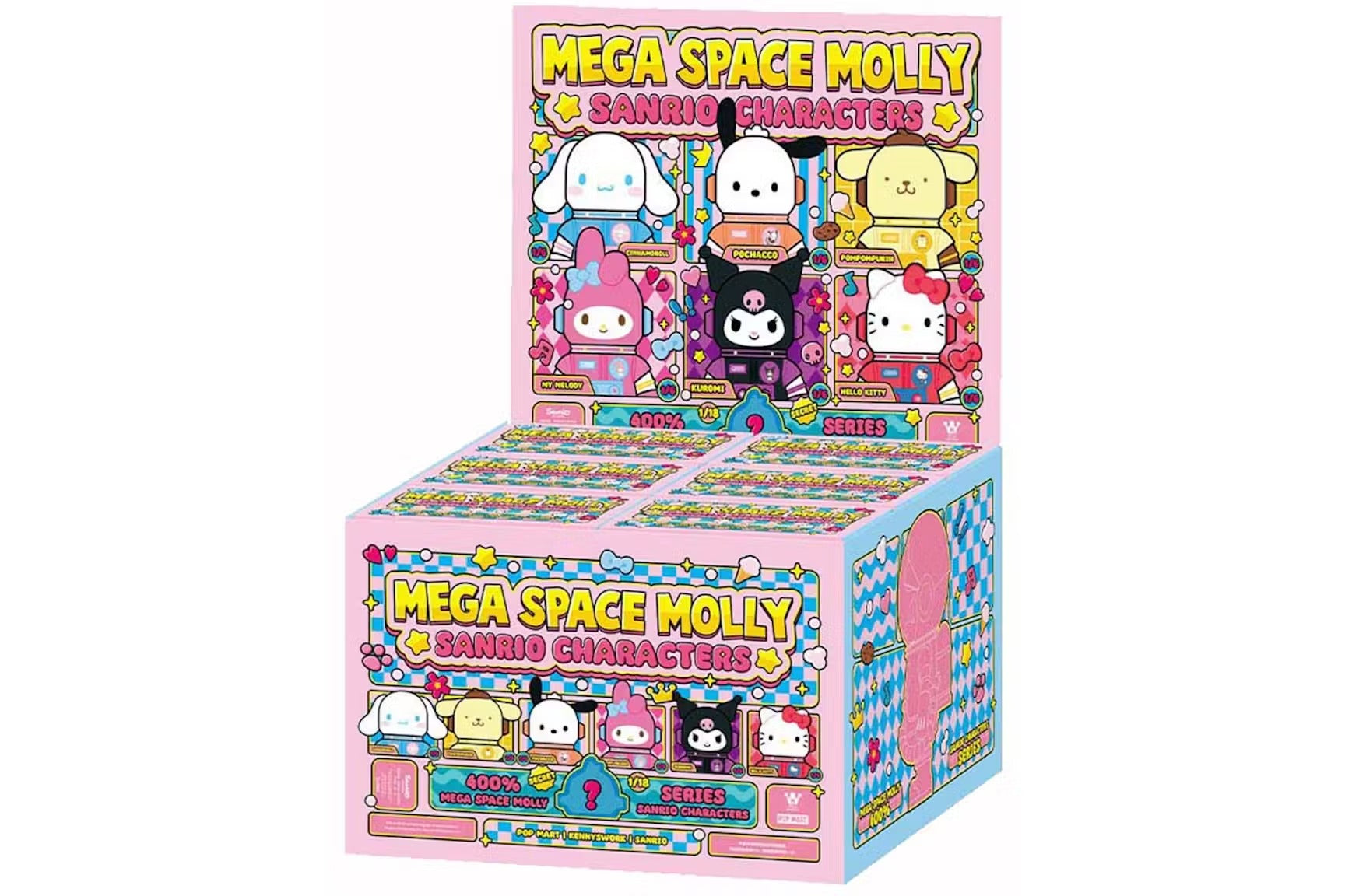Pop Mart Mega Space Molly Sanrio Characters Series Sealed (6 Blind Boxes) 400%