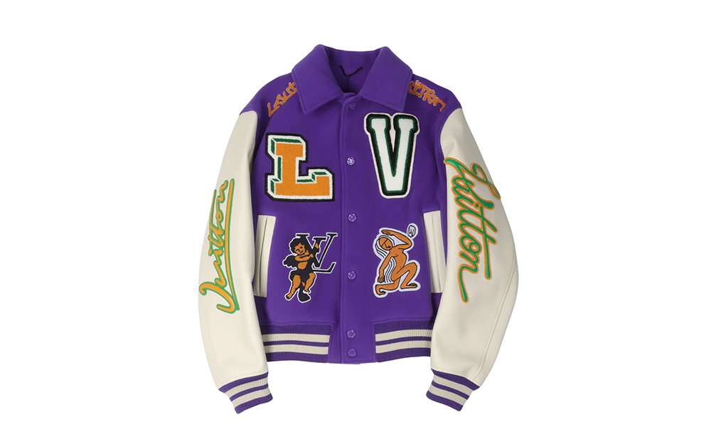 Louis Vuitton Multi-Patch "Leather Varsity Blouson"
