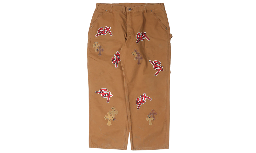 Chrome Hearts Matty Boy Pants "Sex Records Cross Patch"