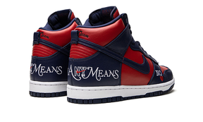 Nike SB Dunk High "Supreme - By Any Means - Navy/Red"