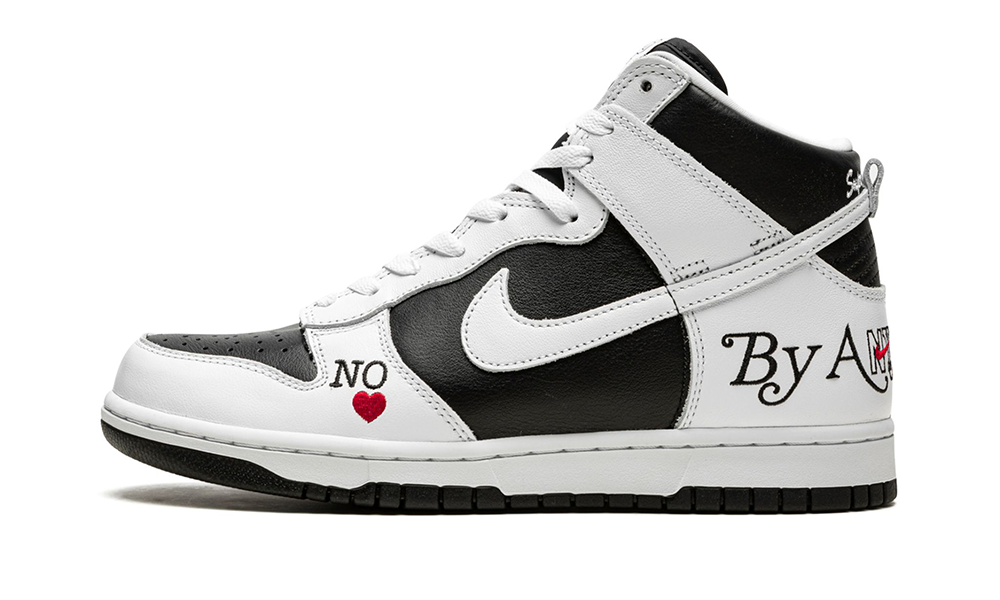 Nike SB Dunk High "Supreme - By Any Means - Black / White"